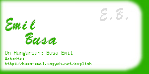 emil busa business card